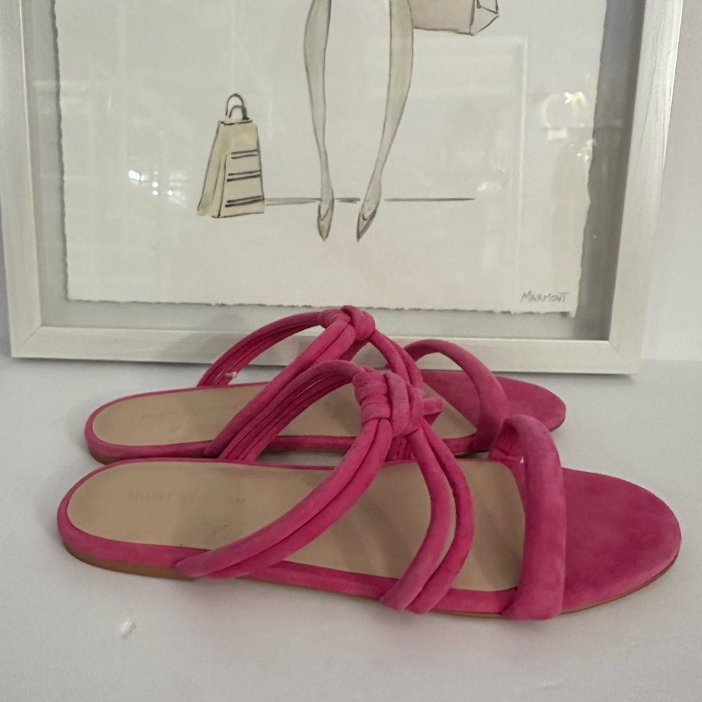 STUART WEITZMAN Size 8 suede strappy sandal rose pink